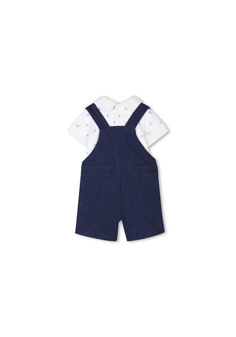 Completo Body e Salopette In Bianco e Blu GIVENCHY KIDS | H30616Z10